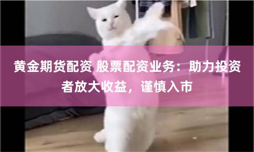 黄金期货配资 股票配资业务：助力投资者放大收益，谨慎入市